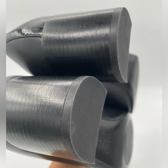 MARGAUX The Heel in Black Nappa Block Pumps Size 38 W Comfortable Leather - Picture 10 of 13